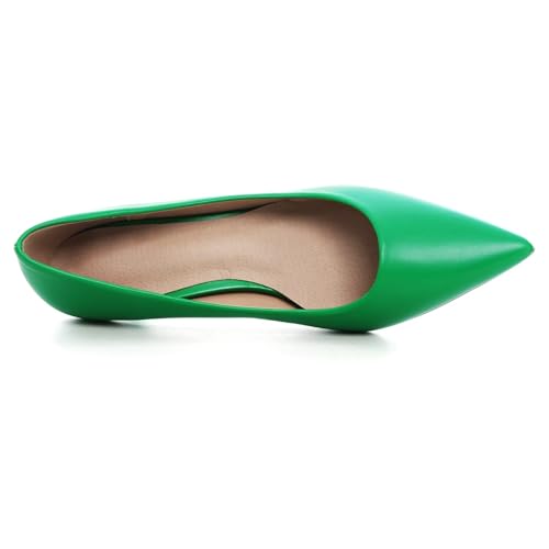 Image of Women's Low Kitten Heel Pumps Classic Fashion Dress Pumps Simple Heeled Shoes for Office Work
