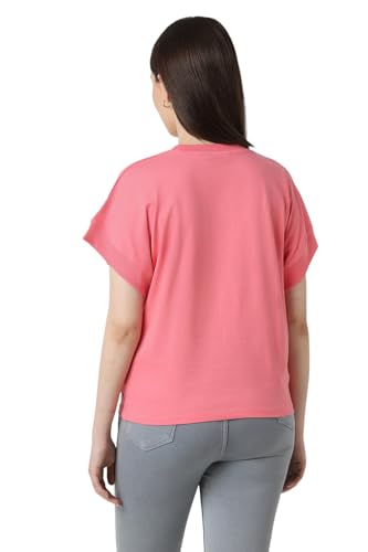 Image of Van Heusen Women's Cotton Regular Fit Half Sleeve Crew Neck Casual Regular Comfort Fit T-Shirt