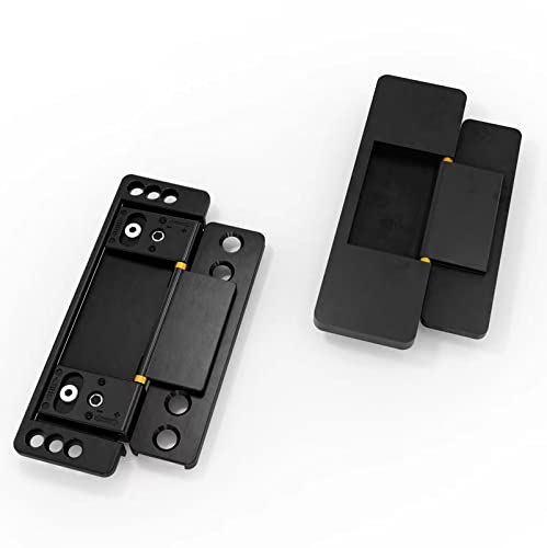 Mengshi Ultra-Thin Hidden Door Hinges Invisible Hinge For Secret Door Heavy Duty Conceal Hinges Adjustable Butt Hinge (Black) #TOP24
