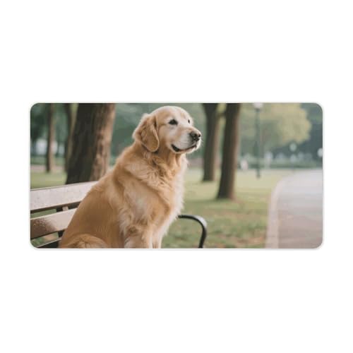 Desk Pad Protector 24x12 Inch Extended Dog Resting miniatura 5
