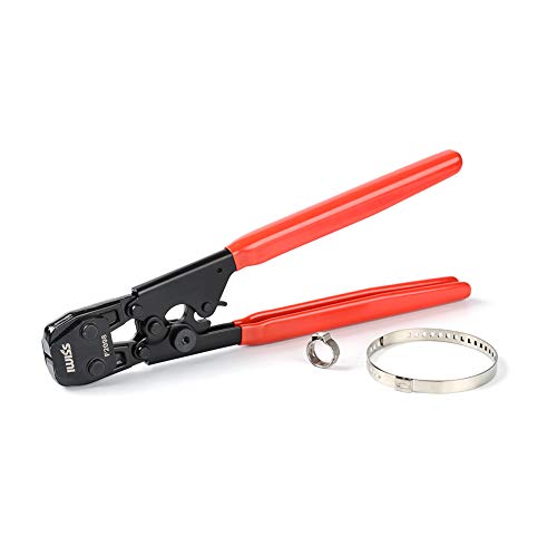 IWISS KG-1096 Clamp Cinch Tool for PEX Pipe F2098 Stainless Steel Clamp Rings 3/8'' to 1'' and Hose Clamps