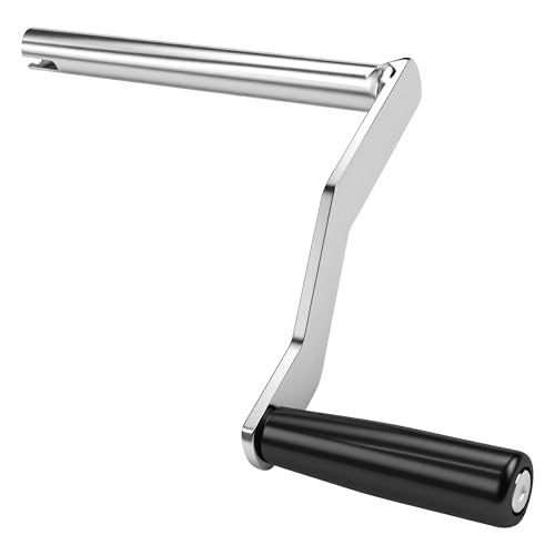 Crank Handle Replacement for Coleman Fleetwood Pop-Up Camper - Compatible with Coachmen & Fleetwood Tent Campers-OD: 7/8.ID: 5/8 Iron Lift System Crank with Rotating Plastic Grip (4-1/4 Handle)