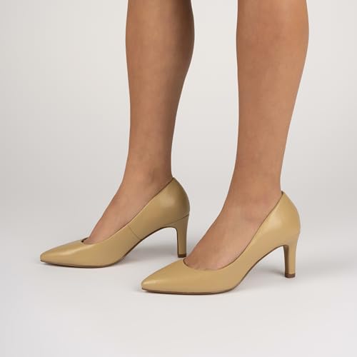 Journee Collection Womens Scylee Stiletto Heel Dress Pumps Cushioned Slip On Pointed Closed Toe Fashion Shoe2