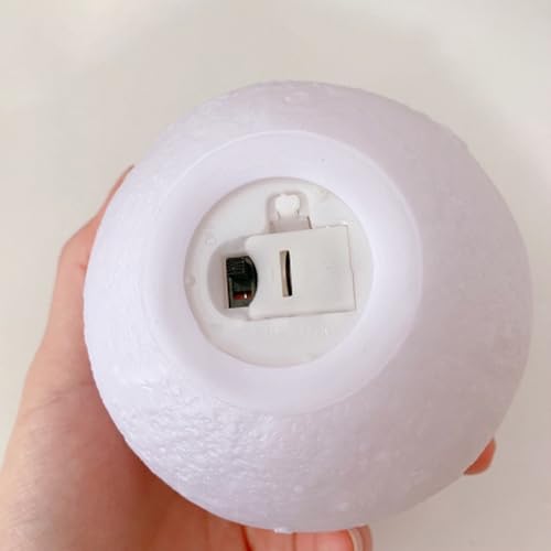 2 Luminárias Lua Abajur Pequeno Plástico Bateria Luz Amarela