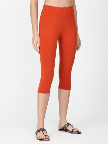 Image of Robinbosky Premium Stretchable Cotton Capri Legging for Women | Suitable for Formal wear & Casual wear | High-End Elastic Makes. The Leggings Squat Proof and Durable for Travel, Yoga, & Workout.