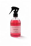 Spray Candy Désodorisant Textile Maison Voiture, 250 ml, Parfum Fruits Rouges Pomme Caramel Vanille Fleurs Blanches Musc Ambre