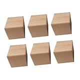 Totority 6個 木製ブロック キッズビルディングブロック ウッド ウッドスクエア のおもちゃ パズル 教材 赤ちゃん ブナ