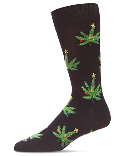 MeMoi Men's Holiday Leaf Socks