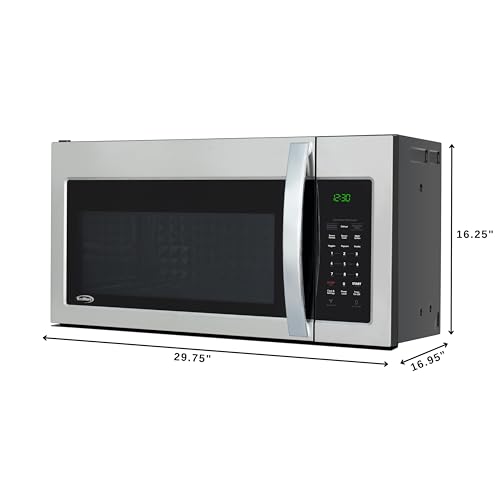 Image of KoolMore 30-inch 1.5 cu. ft. Over-the-Range Convection Microwave Oven,900 Watts and 300 CFM in Stainless-Steel, UL Listed
