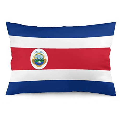 Costa Rica Flag Pillow Case Throw Pillow Case Cushion Cover Bed Pillows Decorative With Invisible Zipper Rectangle Two Sides Printed Sofa Living Room Bedroom Dormitory Decoration 20X30 #TOP27