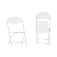 Flash Furniture 2 Pack Kids White Plastic Folding Chair