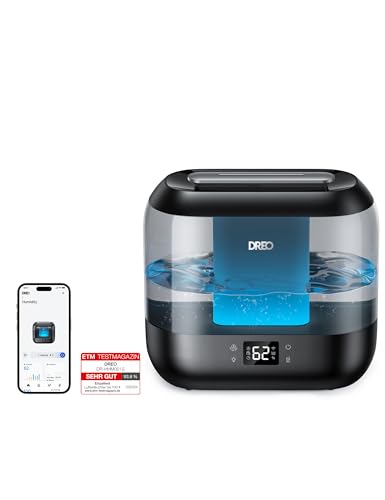 Dreo Smart Luftbefeuchter für Schlafzimmer, oben befüllbarer 4L Supergroßer Kühler Nebel Humidifier mit Öl Diffusor und Nachtlicht, 32 Stunden Laufzeit, leiser Ultraschall Luftbefeuchter Zuhause Dreo Smart Luftbefeuchter für Schlafzimmer, oben befüllbarer 4L Supergroßer Kühler Nebel Humidifier mit Öl Diffusor und Nachtlicht, 32 Stunden Laufzeit, leiser Ultraschall Luftbefeuchter Zuhause