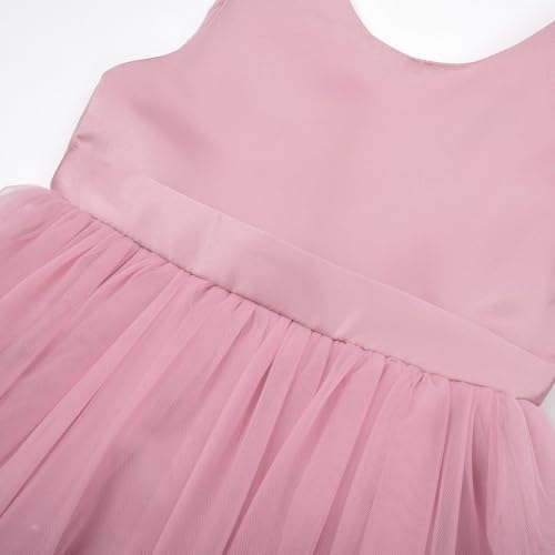 Image of JerrisApparel Flower Girls Dress Wedding Satin Dresses Princess Birthday Party Prom Ball Gown