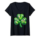 Photo Gallery donna lama shamrock kids mens womens st patricks day lama maglietta con collo a v Photo Gallery donna lama shamrock kids mens womens st patricks day lama maglietta con collo a v