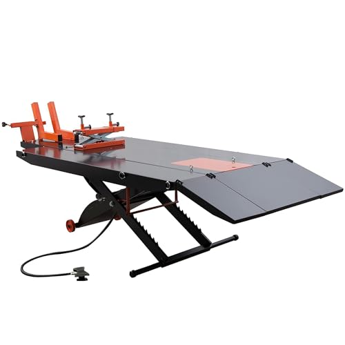 APlusLift MT1500X 1500LB Air Operated 48' Width Motorcycle ATV Lift Table with...