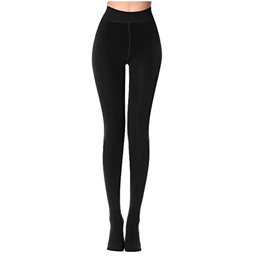 Anmengte Womens Winter Black Warm Velet Stretchy High Waist Leggings Elastics Pantihose (FBA) (S/M, 02)