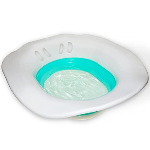 Sitz Bath for Toilet Seat, Postpartum Care, Soothes Hemorrhoids and Perineum, Feminine Care, Vaginal/Anal Soaking Steam Seat, Yoni Steam Seat for Women Foldable Postpartum Care Basin