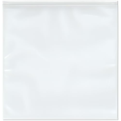Plymor 20" x 20" (Pack of 50), 6 Mil Industrial Duty Zipper Reclosable Plastic Bags