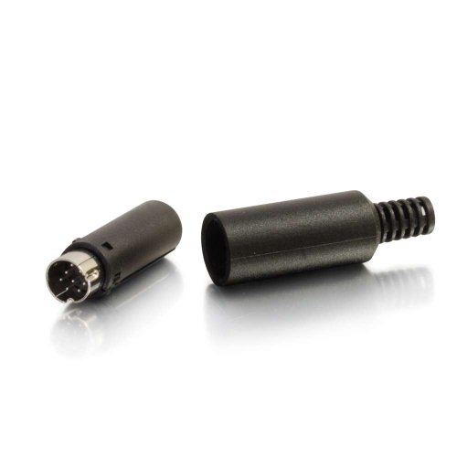 Image of C2G /Cables to Go 01755 8-Pin Mini Din Male Connector, Black
