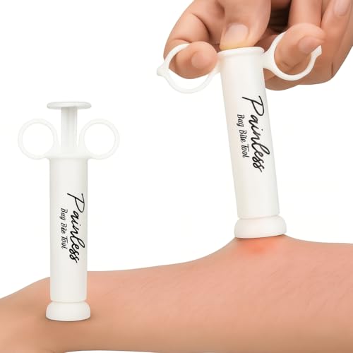 2x PAINLESS Insektenstichheiler | Mückenstich-Sauger | Painless Bug Bite Tool gegen Juckreiz & Schwellung Tragbares Insektenstich-Werkzeug Outdoor & Reisen Vakuum-Extraktionsgerät schnelle Linderung