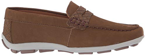 Image of Driver Club USA Kids' Kids Made in Brazil Fashion Genuine Leather Driving Loafer with Penny Detail