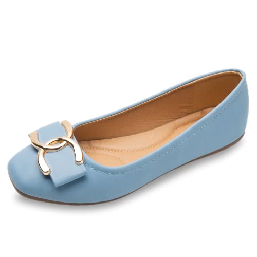 Sixth Street Womens Casual Comfortable and Lightweight Ballerina Ballet Flats-Blue-(Size-36) (B0B7XG34RW) Amazon Price History, Amazon Price Tracker