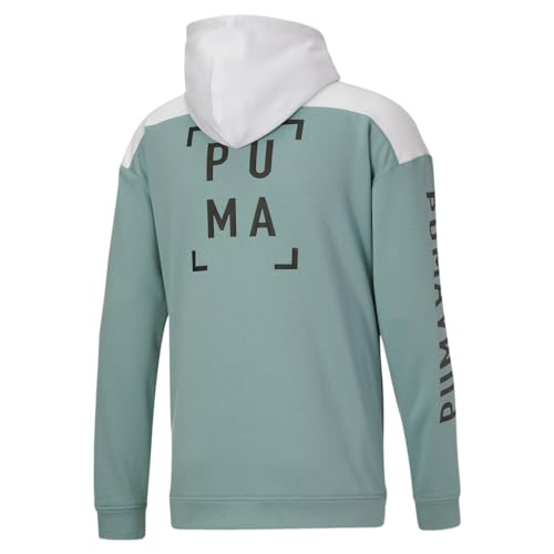PUMA Mens Train Logo Hoodie Casual Outerwear Casual Drawstring - Blue4