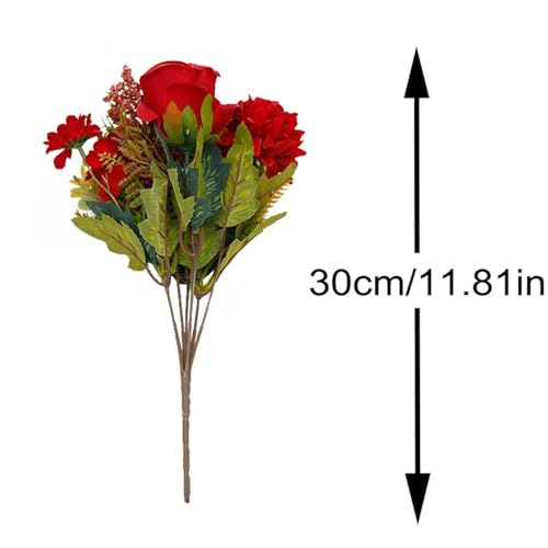 Flores de otoño artificiales de seda multicolor de 30cm para centros de mesa diy 3