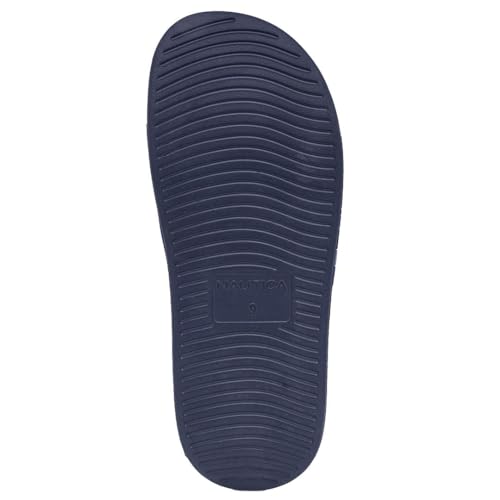 Image of Nautica Men's Open Toe Slide Sandals - Comfortable Indoor & Outdoor Shower Slippers