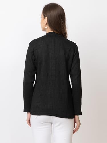 Image of Women's Warm Woolen Cardigan - Stylish Full Sleeve Knitwear for Winter, Cozy & Elegant Sweater