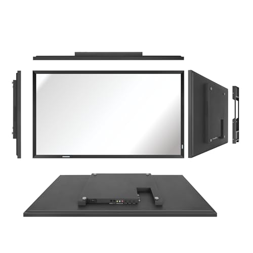 Image of Soulaca 43 inch 4K Smart Mirror TV with Black Frame IP65 Waterproof webOS Voice Control & Streaming Apps ATSC DTV Tuner WiFi Bluetooth New