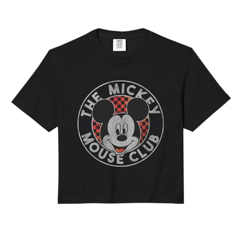 Disney Mickey And Friends Checker Mickey Mouse Club Logo Comfort Colors Crop Top