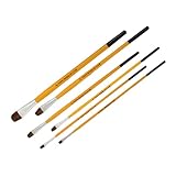 Alipis 6 Piezas Pinceles para Pintura al Óleo Conjunto Multiusos para Artistas y Principiantes Cerdas Suaves para Acuarela Acrílico y Óleo para Practicantes