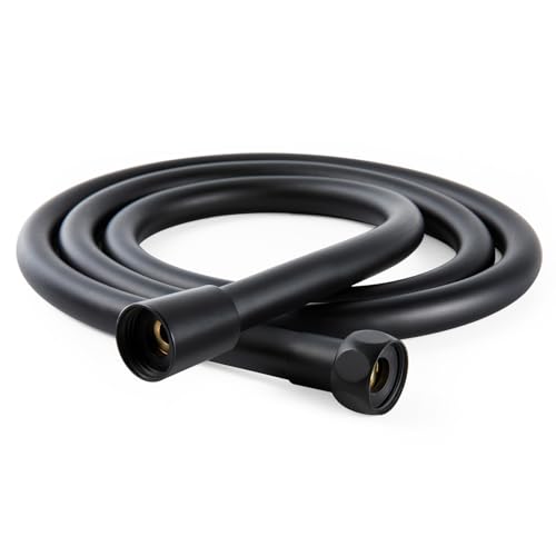 OFFO Ultra-Flex Shower Hose, Premium RV PVC Handheld Shower Head Hose Flex Hoses Extension with Brass Insert and Nut for Bathing Pet Bathing, 60 in Matte Black