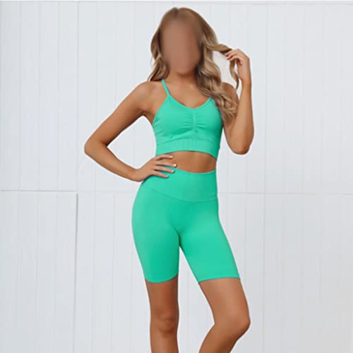 Brassière sport et short fitness taille haute anti-frottement pour entraînement intensif