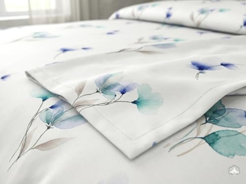 Image of Bombay Dyeing 180TC Vintage 100% Cotton One King Size 274x274Cm Bedsheet with 2 Pillow Cover Size 46x69 Cm (7961BLUE)
