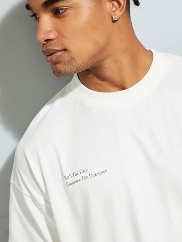 Max URB_N Men Back Graphic Printed T-Shirt (Ecru_L) - Image 8