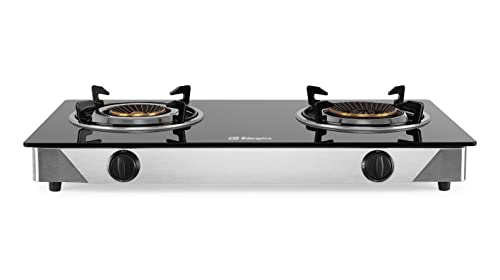 Miniatura 3 de Orbegozo Fo 2720, Hornillo De Gas, 2 Quemadores De Triple Corona, Sistema Seguridad Ffd, Apto Para Gas Butano Y Propano, Superficie Cristal Negro, Cuerpo Acero Inox