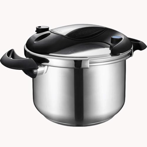 Programmable Stainless Steel Pressure Cooker, 6L, Induction & Gas Compatible, Intelligent Slow Cook, Rice Cooker, Steamer, Safe &