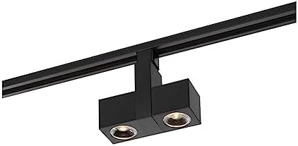 Nuvo Lighting TH484 LED Square Dual Track Head, Black, 6.75" x 2.375", 24-Degree Beam