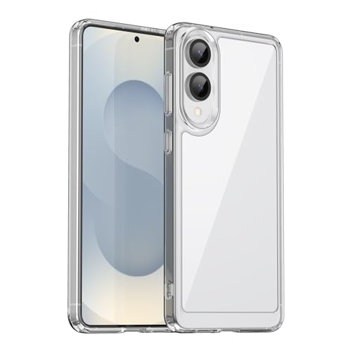 HidWee Cristal Claro Funda Compatible con Samsung Galaxy S25 Edge 5G, Carcasa Anti Amarillento y Antiarañazos, Anti Choques Hybrid PC y Silicona TPU para Samsung S25 Edge 5G   Transparente