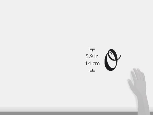 IMEX EL ZORRO 13416 Letter O (120 x 3mm), Black - Image 2