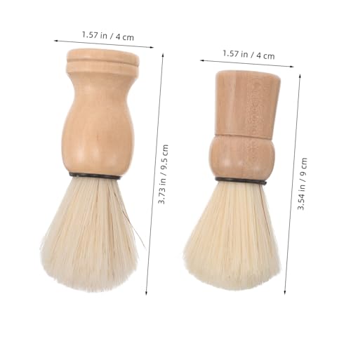 minkissy Performance Natural Hair Brush for Beard Gentle Bristles Wooden Handle Shaving Kit