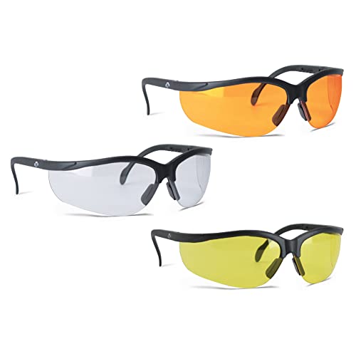 Image of Walker's Sport High-Grade Polycarbonate Lenses Half Frame Soft Rubber Nose Piece Adjustable Safety Shooting Glasses