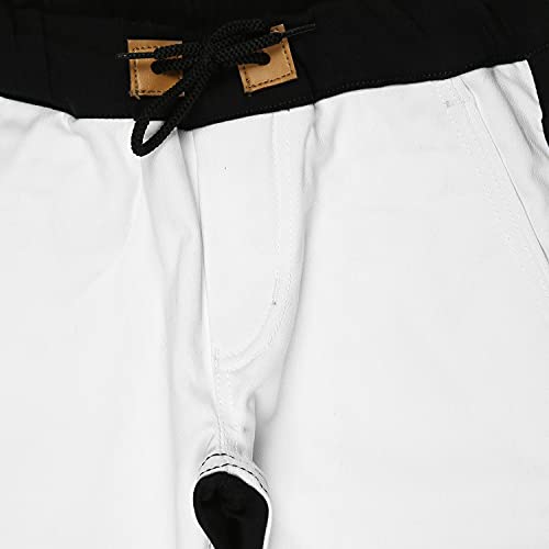 Image of Urbano Juniors Boys Mid Rise Color-Blocked Slim Fit Jogger Jeans Stretch