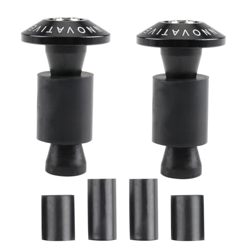 Terminales Manillar Universal Topes de Manillar Moto 22mm Universal Topes de Manillar Moto para CNC Manillares de Ø22 mm (7/8') (Exterior) Contrapesos para Moto MTB Bicicleta Negro