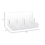 Kantek Clear Acrylic File Organizer For Desk, Multi-Compartment Sorter - Image 3