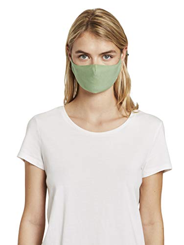 TOM TAILOR Maschera in Tessuto Riutilizzabile, Uomo, Verde (Light Mint Green 19764), ONESIZE
