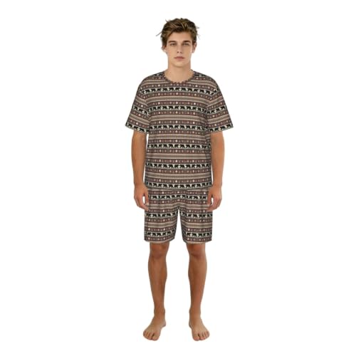 Pyjama court homme extensible et extra doux imprimé ours