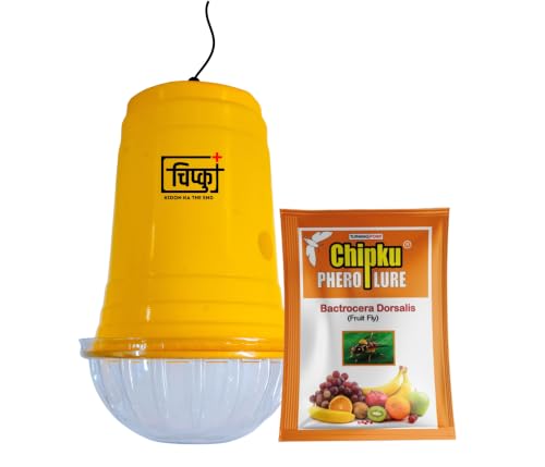 Image of Chipku Fruit Fly Magnet Trap (Bactrocera dorsalis) | Suitable for Mango, Papaya, Sapota, Guava, Pomegranate & Other Sweet Fruits | Traps with Fruit Fly Lures